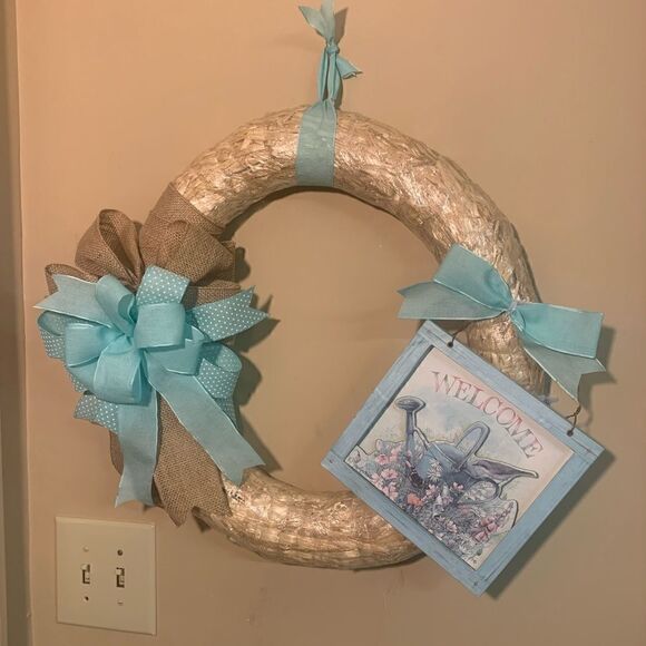 Straw spring wreath. Inv 280 - Picture 1 of 2